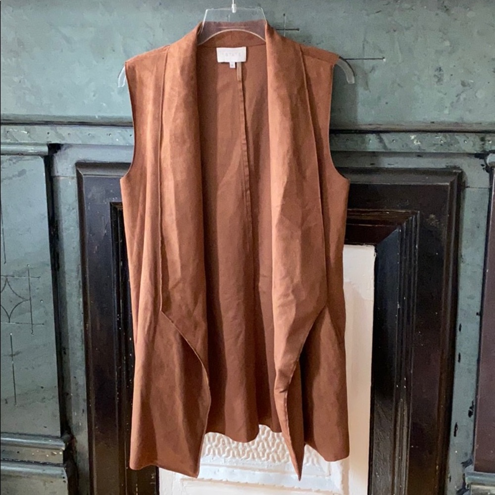 1. State micro suede vest